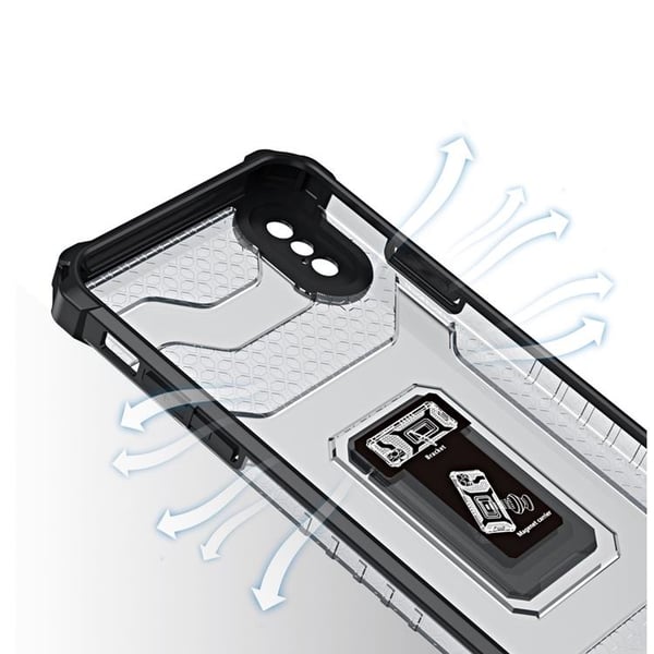 Crystal Ring Kickstand Skal iPhone XS Max - Röd