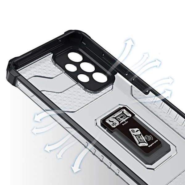 Crystal Ring Kickstand Skal Galaxy A72 4G - Svart