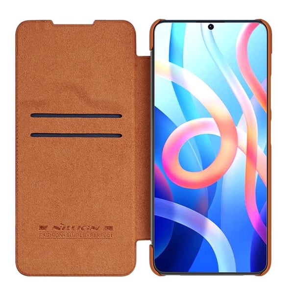 Nillkin Qin Plånboksfodral Xiaomi Poco M4 Pro 5G - Brun