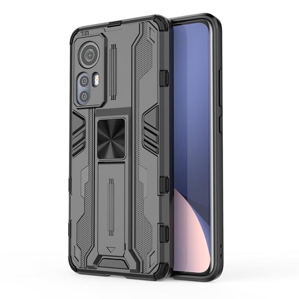 Kickstand Shockproof Skal Xiaomi 12 Pro - Svart Kickstand Shockproof Skal Xiaomi 12 Pro - Svart
