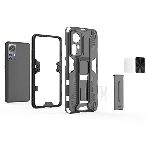 Kickstand Shockproof Skal Xiaomi 12 Pro - Svart
