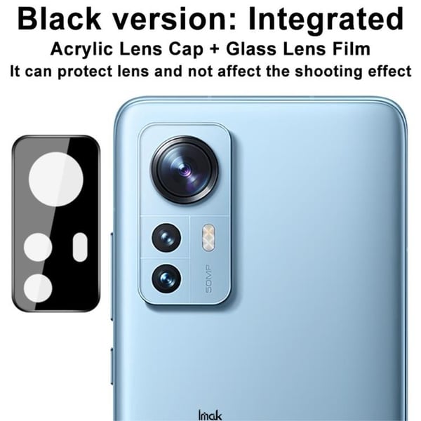 IMAK Kameralinsskydd i Härdat glas Xiaomi 12/12X - Svart