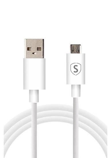 SiGN Micro-USB till Galaxy S6/S7 Kabel 5V 2.1A 1.2m - Vit