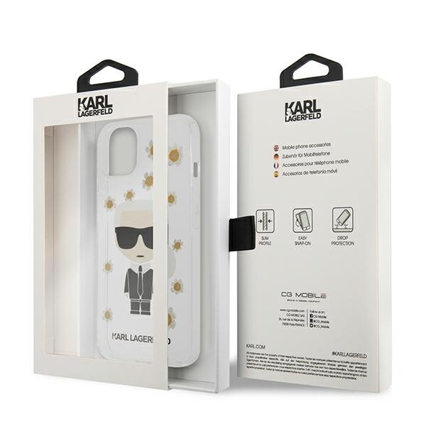 Karl Lagerfeld Flower Ikonik Karl Skal iPhone 13 mini - Transparent