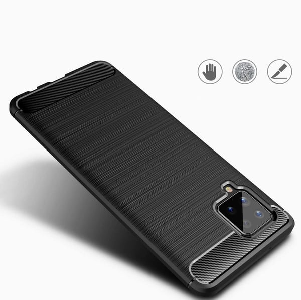 Carbon Flexible TPU skal till Samsung Galaxy A42 5G - Svart