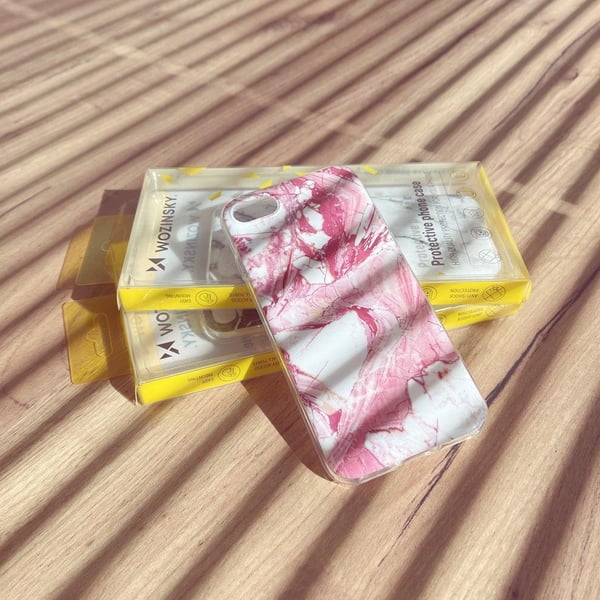 Wozinsky Marble TPU skal till Xiaomi Poco M3 / Redmi 9T Rosa