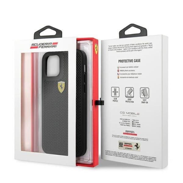 Ferrari On Track Perforated Skal iPhone 12 Pro Max - Svart