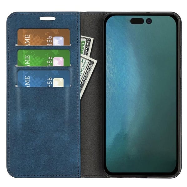 Folio iPhone 14 Pro Max Plånboksfodral  - Blå