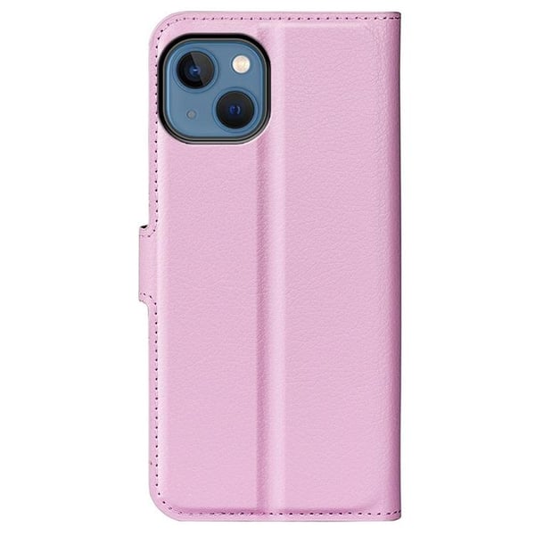 Litsi Flip iPhone 14 Plus Lompakkokotelo - Vaaleanpunainen