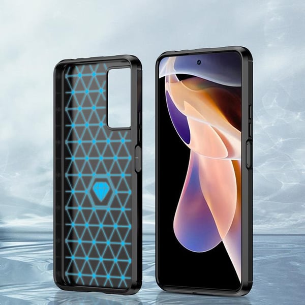 Carbon Flexible Skal Xiaomi Poco X4 NFC 5G - Svart