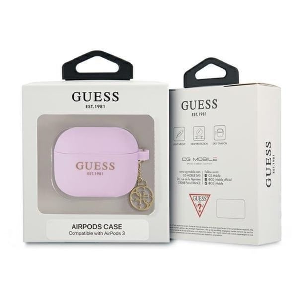 Guess Charm Collection Skal Airpods 3 - Lila