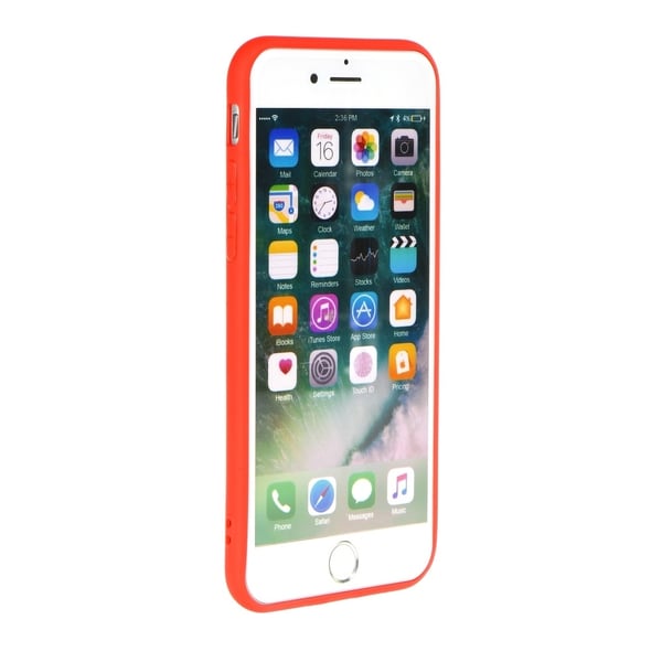 Forcell Pehmeä Silikoni Matta Kuori iPhone 7 Punainen