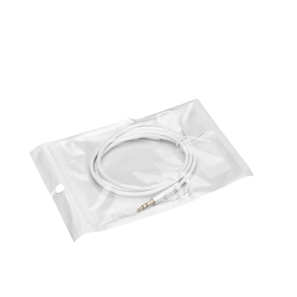 Adapter audio till iPhone Lightning 8-pin + Jack 3.5mm Vit kabel
