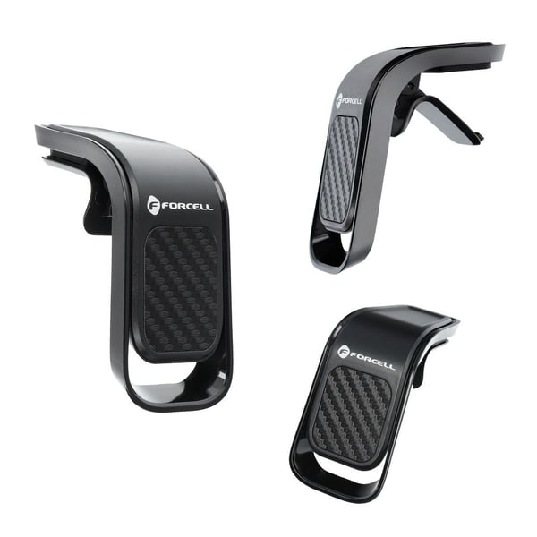 Forcell Magnetisk Mobilhållare B060 För Luftventil F-Grip - Svart
