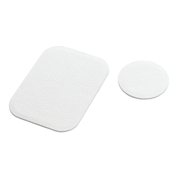 Badge til magnet Mobilholder læder Hvid
