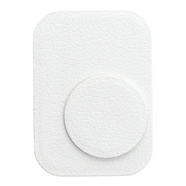 Badge til magnet Mobilholder læder Hvid