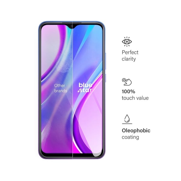 Blue Star Karkaistu lasinen näytönsuoja Xiaomi Redmi 9:lle
