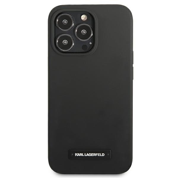 Karl Lagerfeld iPhone 13 Pro Max Skal Silicone Plaque - Svart