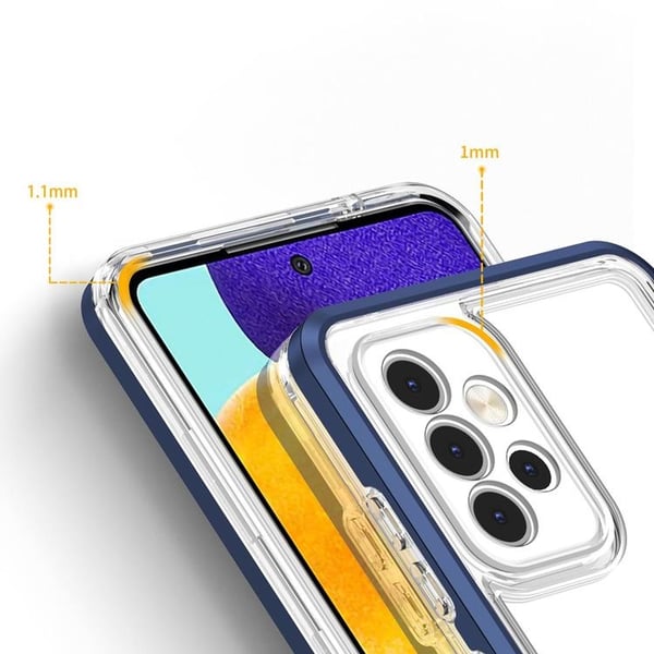 Galaxy A13 5G Skal Clear 3in1 Frame Gel - Blå