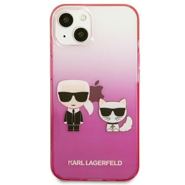 Karl Lagerfeld iPhone 13 mini Skal Gradient Ikonik Karl & Choupette - Rosa