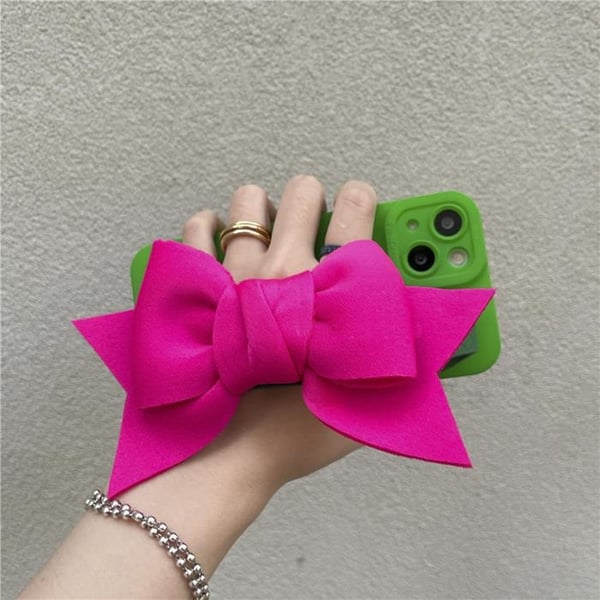 Bowknot Handrem iPhone 13 Pro Skal - Magenta