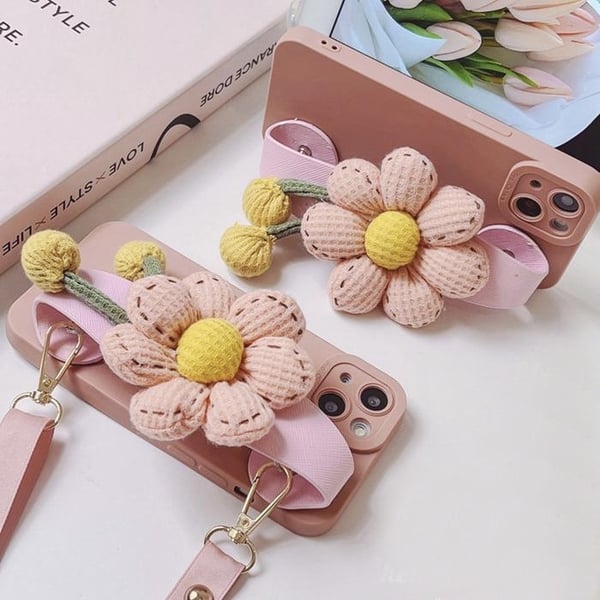 Pumpkin Handrem iPhone 12 Skal - Rosa
