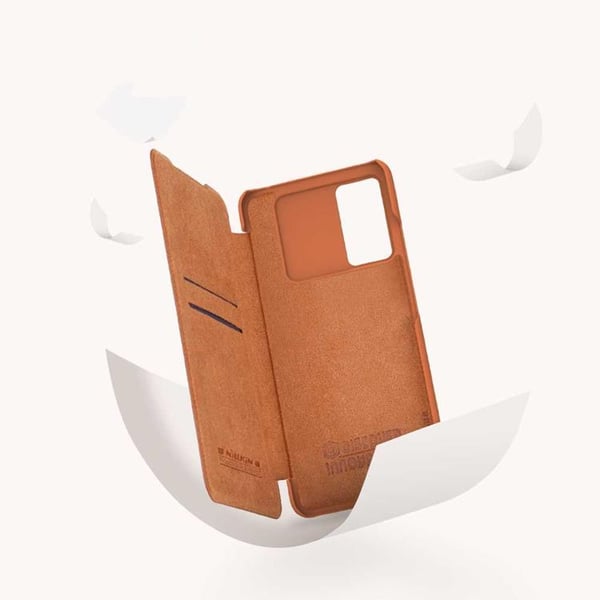 Nillkin Galaxy A73 Fodral Qin läder Holster - Svart