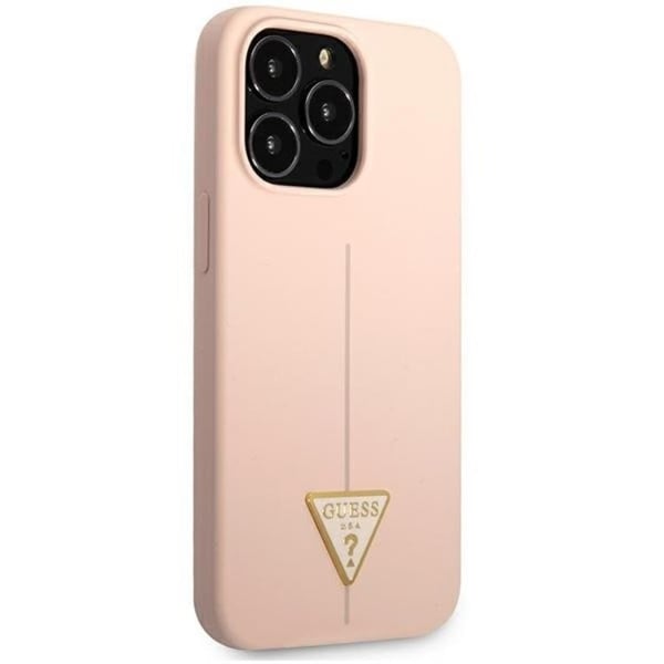 Guess iPhone 13 Pro/13 Skal Silicone Triangle - Rosa