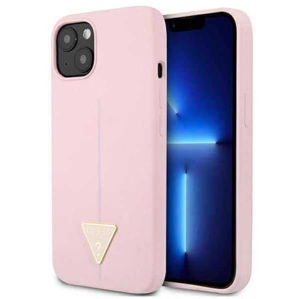 Guess iPhone 13 mini Skal Silicone Triangle - Lila