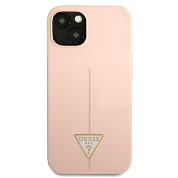 Guess iPhone 13 Skal Silicone Triangle - Rosa