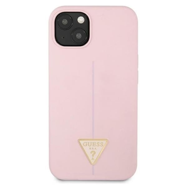 Guess iPhone 13 Skal Silicone Triangle - Lila