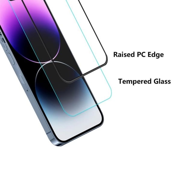 [1-PACK] iPhone 14 Pro Härdat Glas Skärmskydd - Svart
