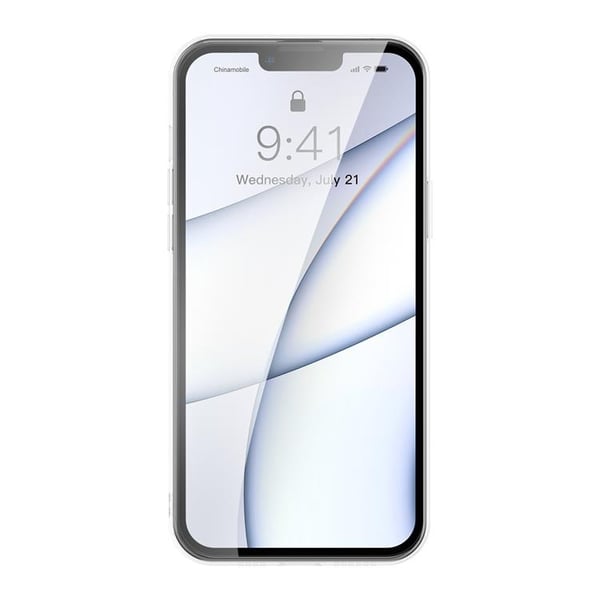 Baseus iPhone 13 Pro Max Skal Frosted Glass med Gelram - Transparent