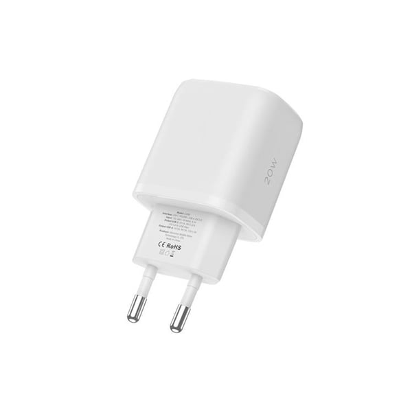 Tech-Protect C20W 2-Port Nätverk Laddare PD20W/QC3.0 - Vit