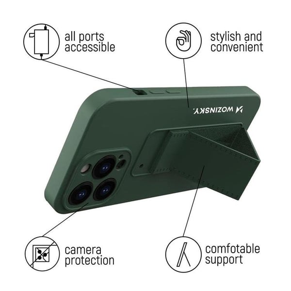 Wozinsky Xiaomi Poco M4 Pro 5G Skal Kickstand Silicone - Marinblå