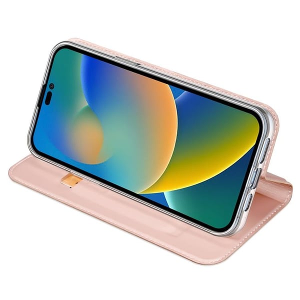 Dux Ducis iPhone 14 Pro Max Plånboksfodral Skin Series Holster - Rosa