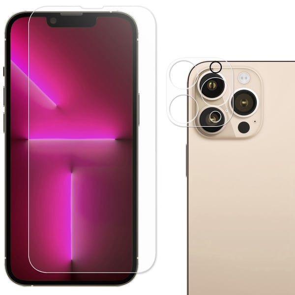 [2-PACK] iPhone 14 Pro Max kameralinsedæksel i hærdet glas klart
