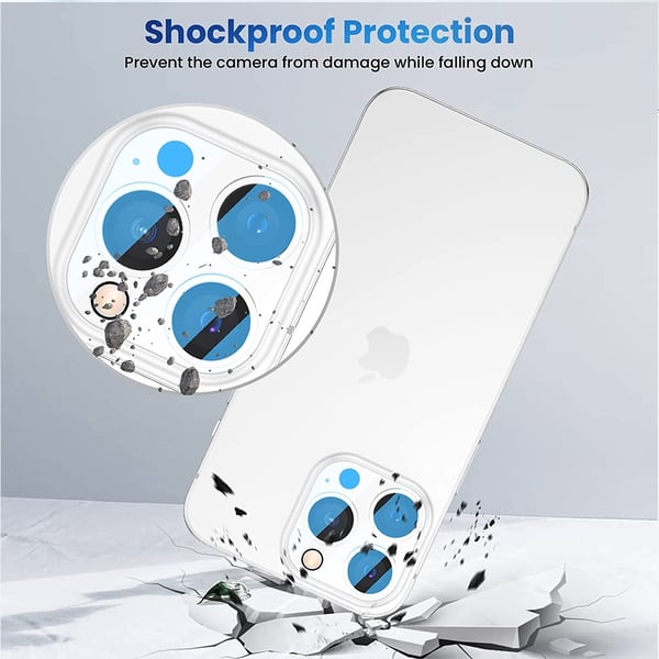 [2-PACK] iPhone 14 Pro Max kameralinsedæksel i hærdet glas klart