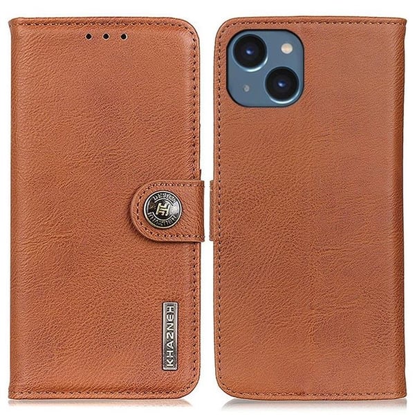 KHAZNEH iPhone 14 Plus Plånboksfodral Retro - Brun