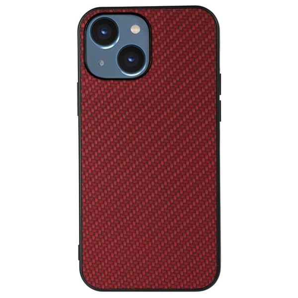 iPhone 14 Plus Skal Carbon Fiber - Röd