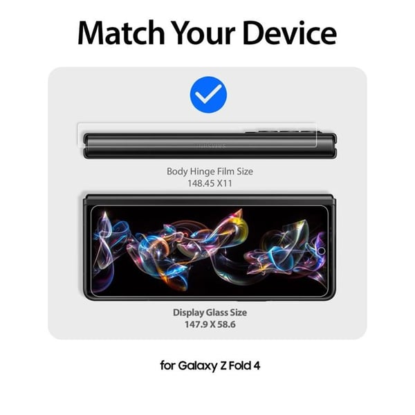 Whitestone [2-Pack] Galaxy Z Fold 4 Härdat Glas Skärmskydd Dome