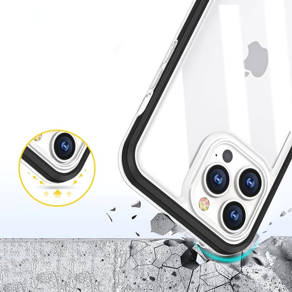 iPhone 13 Pro Max Skal Clear 3in1 - Svart