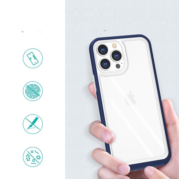 iPhone 13 Pro Max Skal Clear 3in1 - Blå