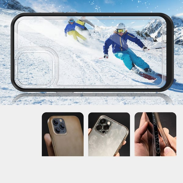 iPhone 12 Pro Max Skal Clear 3in1 - Svart