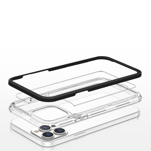 iPhone 12 Pro Max Skal Clear 3in1 - Svart