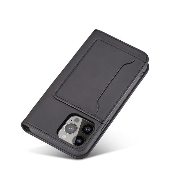 iPhone 12 Pro Max Plånboksfodral Magnet Stand - Svart