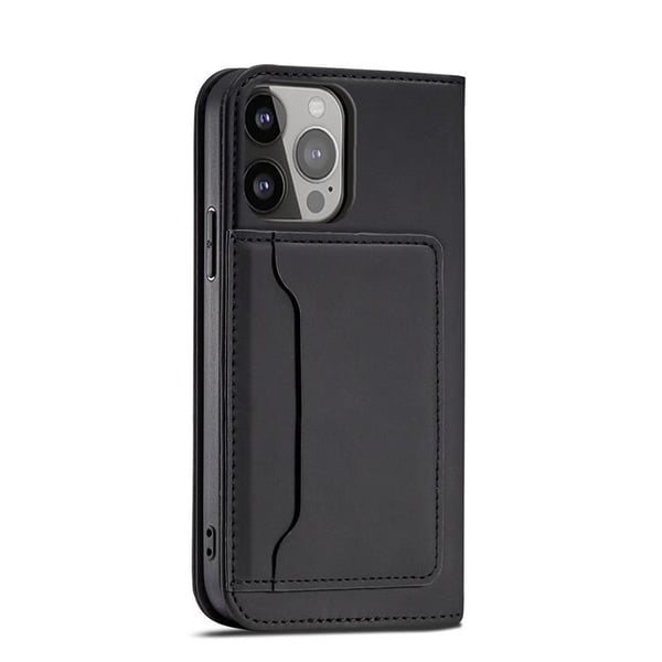 iPhone 12 Pro Max Plånboksfodral Magnet Stand - Svart