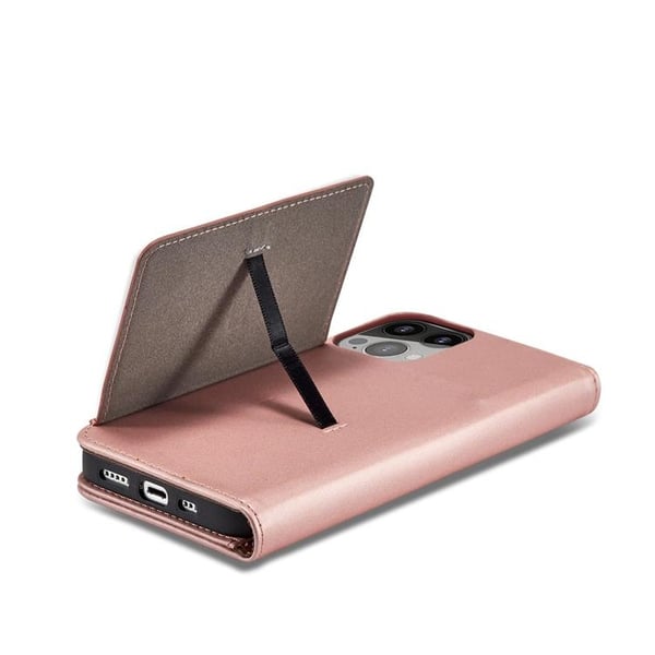 iPhone 12 Pro Max Plånboksfodral Magnet Stand - Rosa