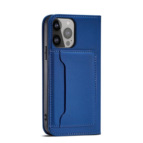 Magnet Fancy iPhone 12 Plånboksfodral -  Blå