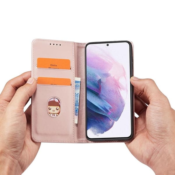 Galaxy S22 Plus Plånboksfodral Magnet Stand - Rosa